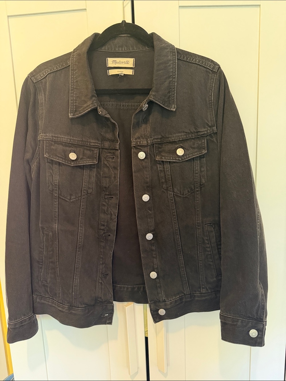 Madewell Black Denim Jacket - Classic Button-Up